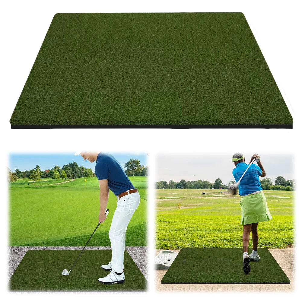 5x5ft Golf Chipping Driving Range Tee Line Practice Mat 35mm Artificial Hitting Training Mat Gifts for Men Dad