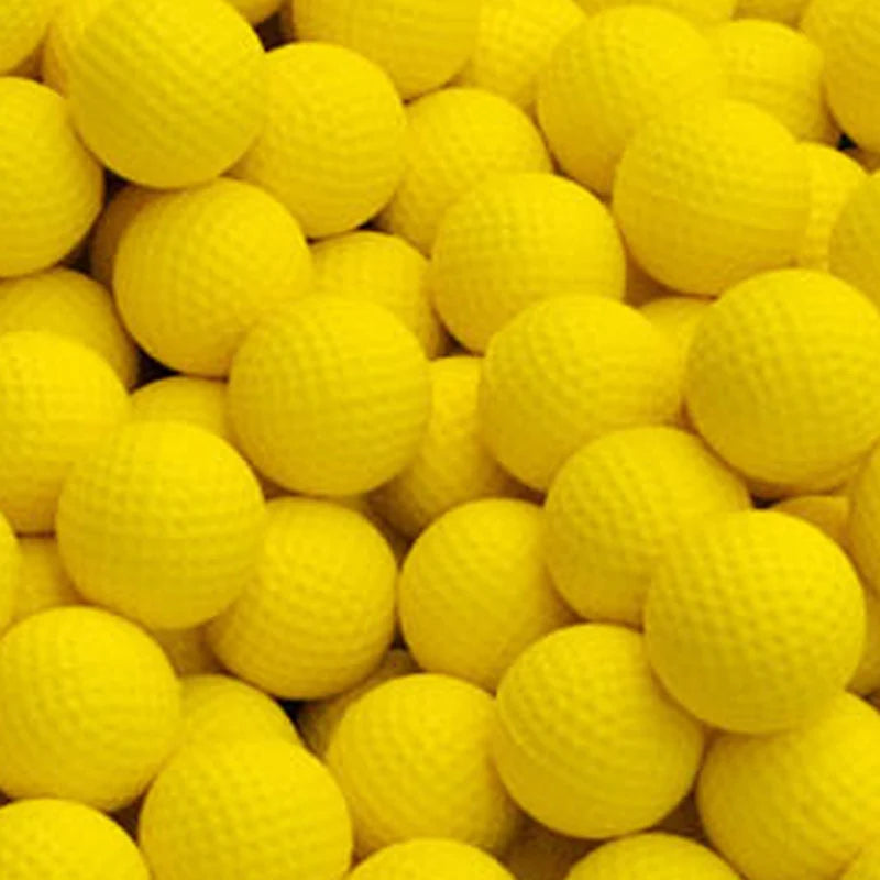 10pcs/lot Soft Indoor Practice PU Yellow Golf Balls Training Aid Drop Shipping Wholesale Gift for Golfers