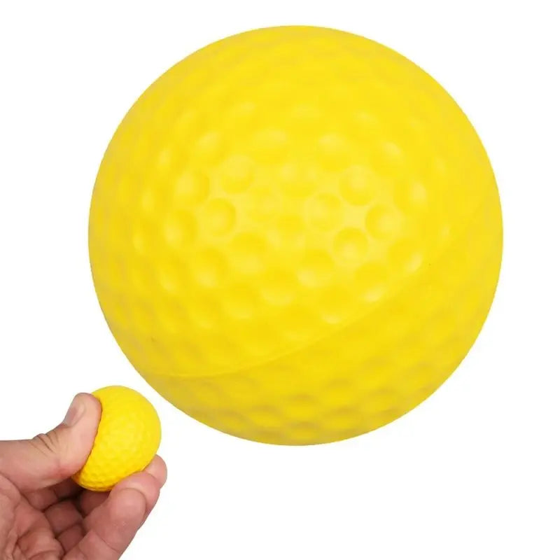 10pcs/lot Soft Indoor Practice PU Yellow Golf Balls Training Aid Drop Shipping Wholesale Gift for Golfers