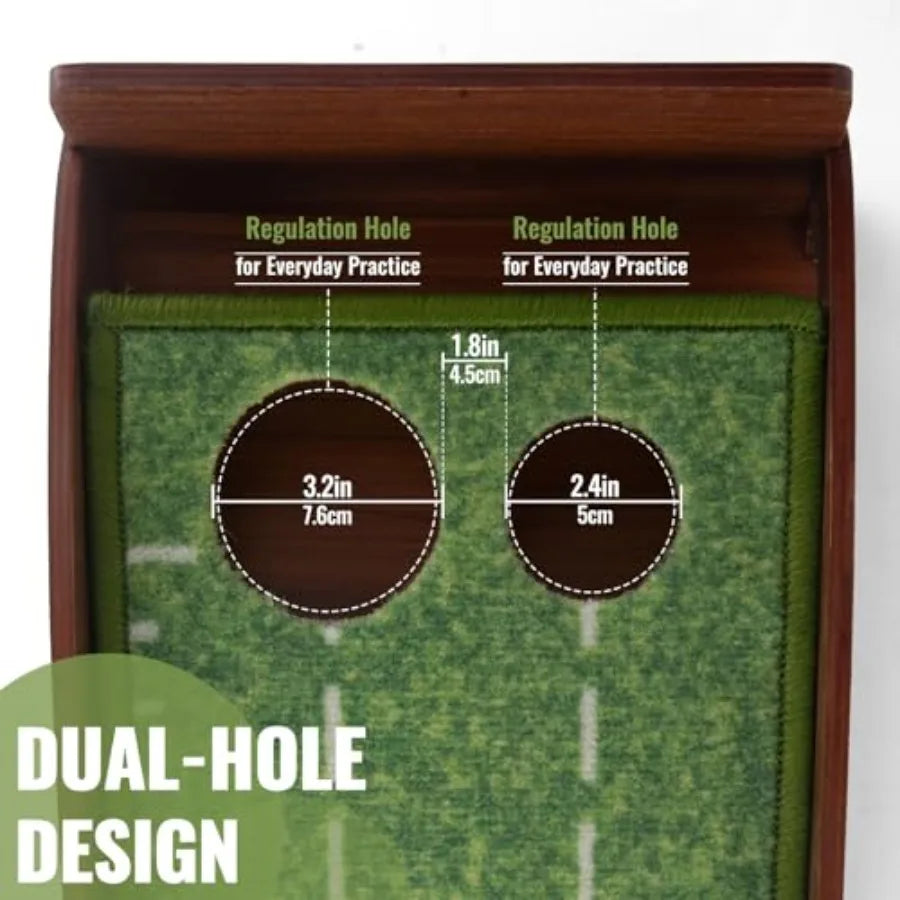 Indoor Golf Putting Mats for Home Office and Outdoor Use WrinkleFree Design with Auto Ball Return Luxurious Velvet Surface on D