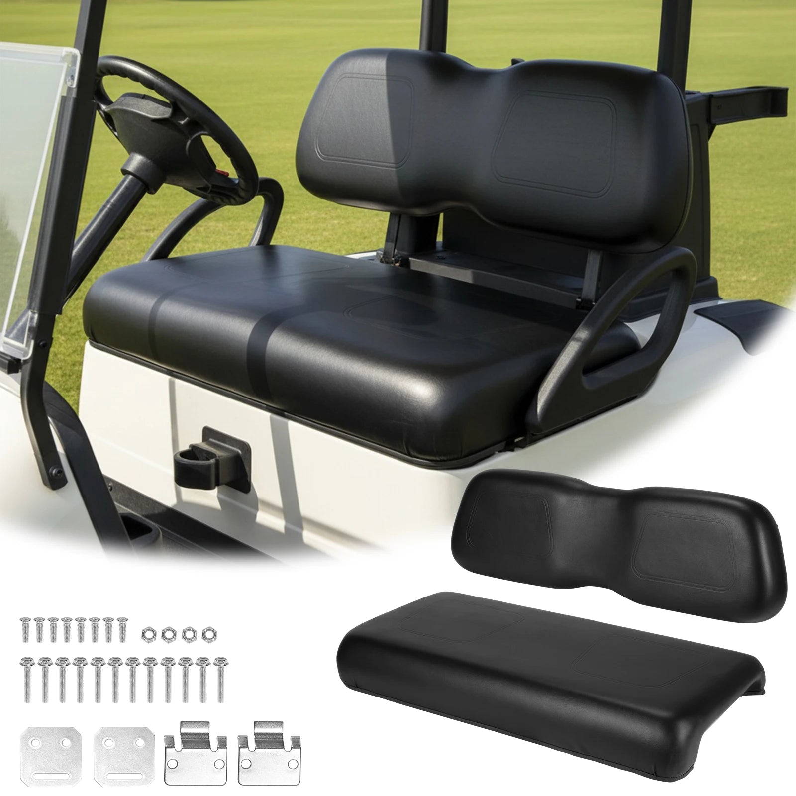 Golf Cart Front Seat Cushion 102076601 102076602 Front Seat Back and Bottom Cushion Assembly for Club Car DS 2000.5-up Models