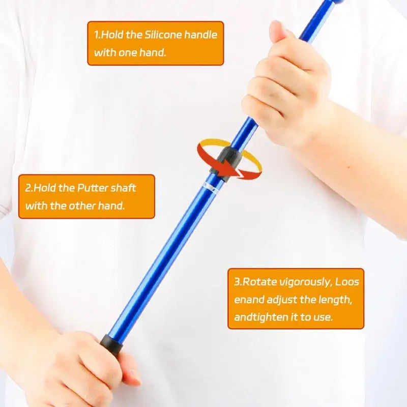 Mini Putter Golf Club Putter Multifunctional Telescopic Non Slip Golf Training Accessories For Men Women Girls Lovers