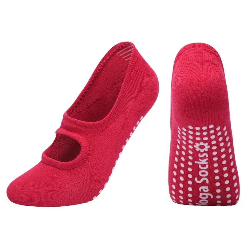 Silicone Non-slip Yoga Socks for Women Girls Large Size Backless Breathable Sports Socks Cotton Invisible Floor Pilates Socks