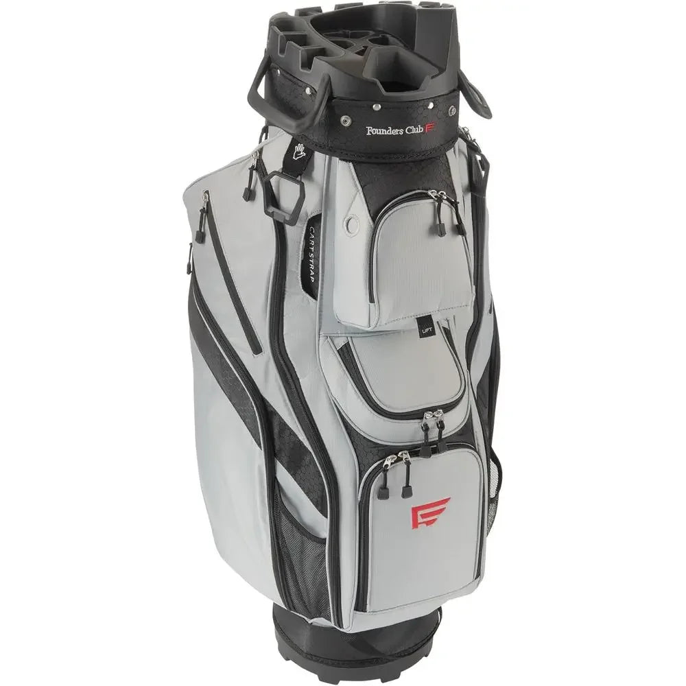 14-Way Top Golf Bag with Anti-Rattle Dividers, Snap-On Rain Hood & Full-Length Dividers
