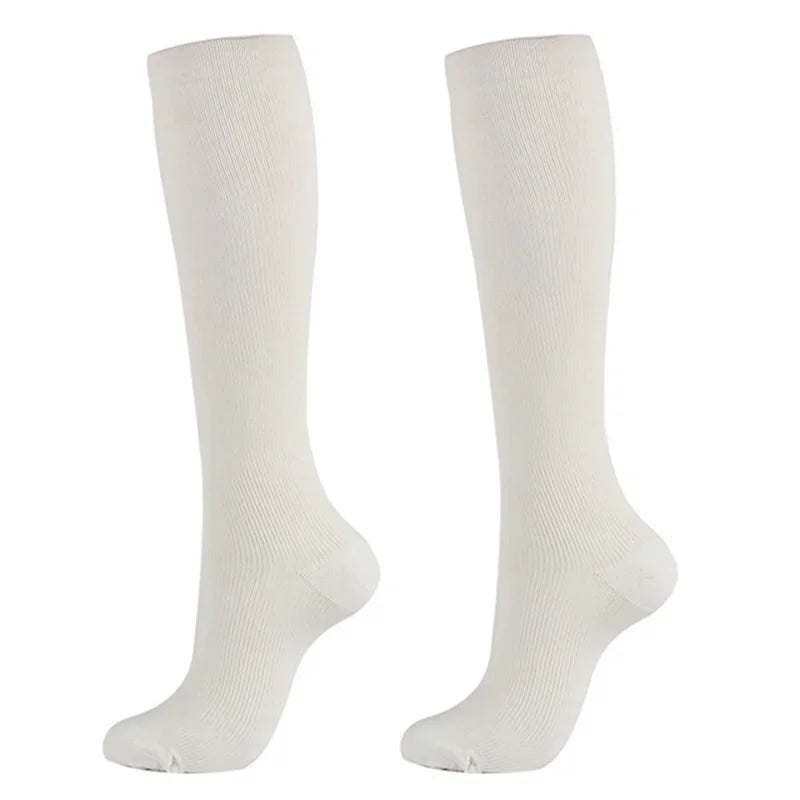 S-XXL Compression Socks Men Women Flight Travel Elastic Tube Nurse Edema Pregnant Varicose Veins Hiking Running Marathon Socks