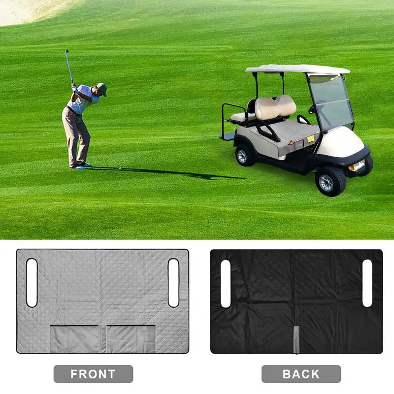 Golf Cart Seat Cover Waterproof Golf Cart Seat Towel Blanket Non-Slip Bottom Golf Cart Seat Cover For 2 Person Seats For Family