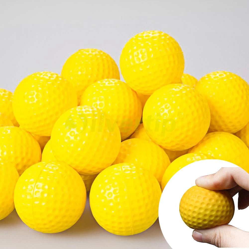 10pcs/lot Soft Indoor Practice PU Yellow Golf Balls Training Aid Drop Shipping Wholesale Gift for Golfers