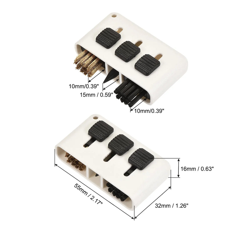 Golf Club Brush 3 in 1 Portable Retractable Dust Groove Cleaner, Pack of 3