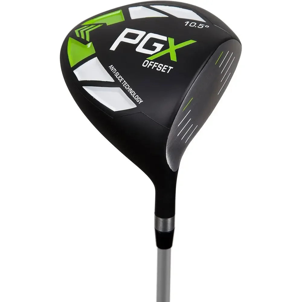 Right-Handed Ladies' Graphite Golf Club Set with Lex Shaft in Black, Green, and White