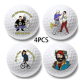 4pcs Golf Ball Golf Sports Accessories High Elasticity Unique Designs Long-distance for Golfers Christmas Gift Training Practice