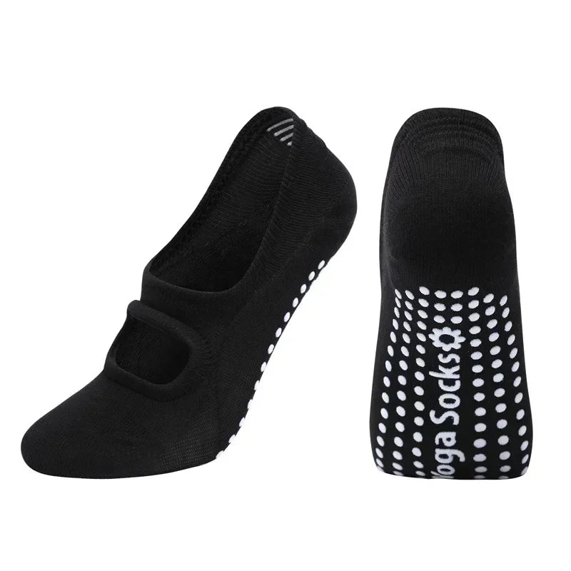 Silicone Non-slip Yoga Socks for Women Girls Large Size Backless Breathable Sports Socks Cotton Invisible Floor Pilates Socks