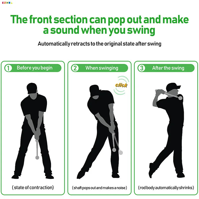 New Golf Telescopic Swing Trainer with Sound Feedback Golf Swing Practice Stick GOLF Swing Trainer