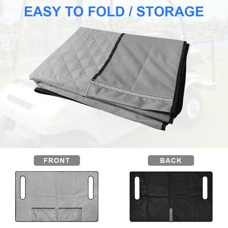 Golf Cart Seat Cover Waterproof Golf Cart Seat Towel Blanket Non-Slip Bottom Golf Cart Seat Cover For 2 Person Seats For Family