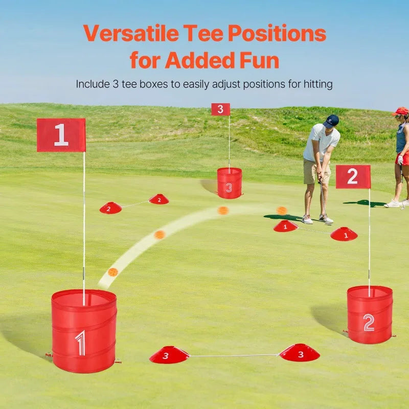 3 Hole Portable Backyard Golf Game Bucket Golf Kids Adults Outdoor Yard Patio Garden Family Sports Activity