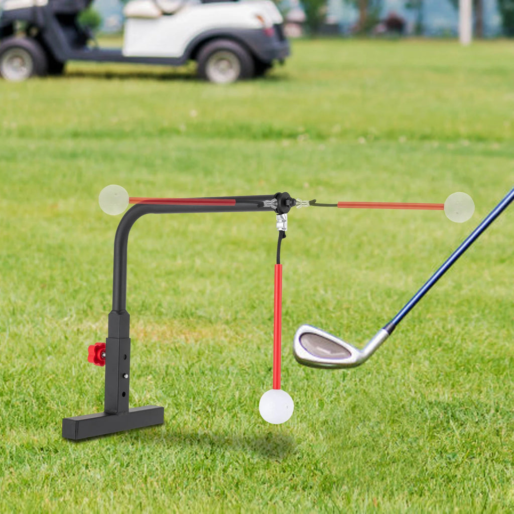 Golf Swing Trainer, Swing Practice Trainer Golf with Golf Ball & 3 Support Rods , Outdoor Hitting Training Aid for All Levels