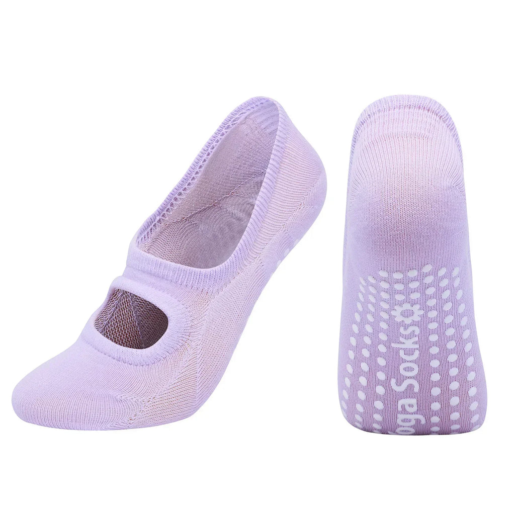 Silicone Non-slip Yoga Socks for Women Girls Large Size Backless Breathable Sports Socks Cotton Invisible Floor Pilates Socks