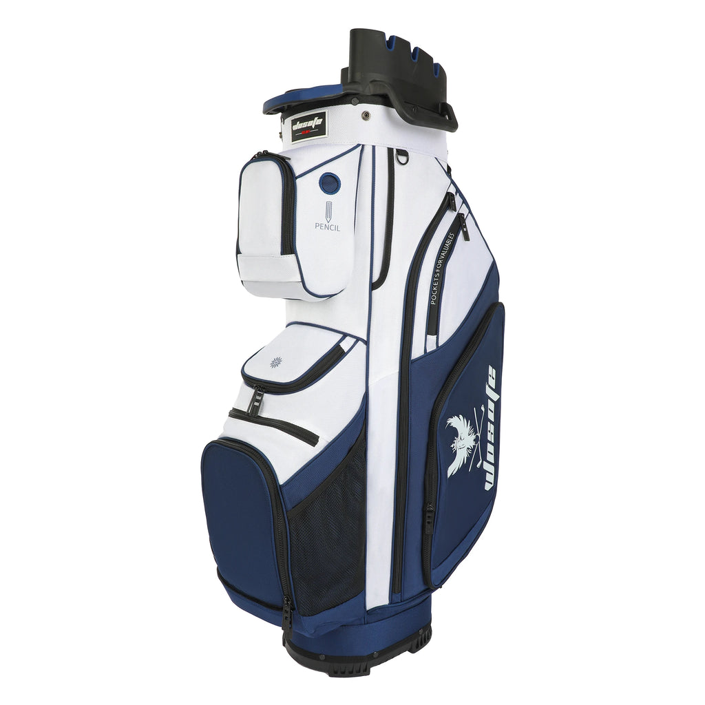 14 Way Full-Length Divider Top Men Golf Cart Bag, Fixed Slots Clubs Organized Premium Oxford Cloth Women 13 Pockets Black Blue G