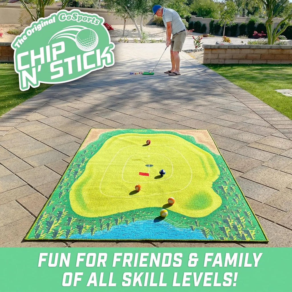 Giant Golf Games Set with Balls and Chipping Mat - Choose Classic, Darts or Islands Style