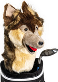 Premium Wolf Driver Headcover for Golf Clubs - Stylish Protection, Fits Up to 460cc, Sun-Resistant Fur