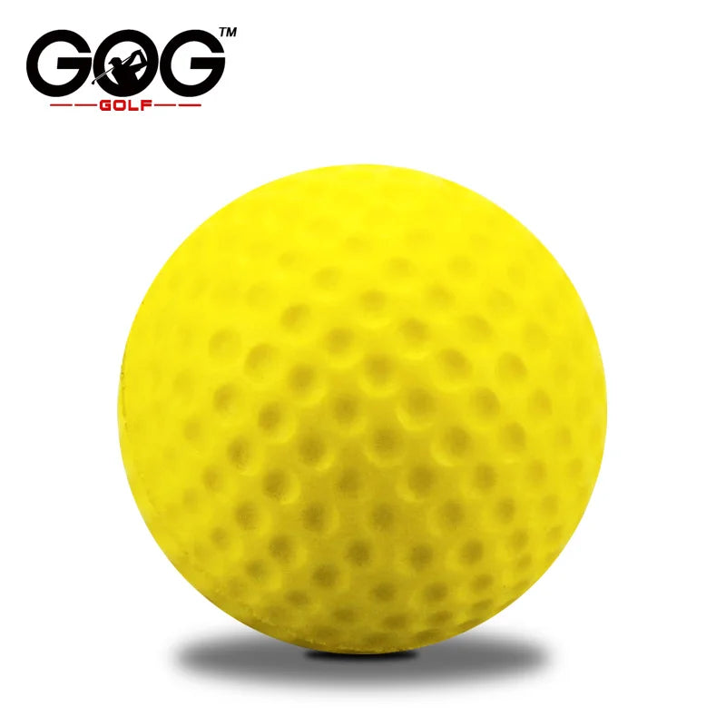 10pcs/lot Soft Indoor Practice PU Yellow Golf Balls Training Aid Drop Shipping Wholesale Gift for Golfers