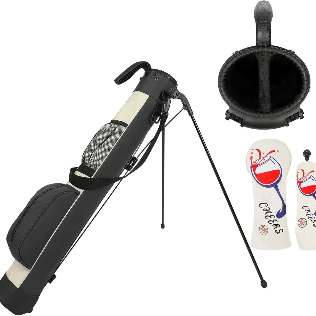 Golf Stand Bag  with Dual Shoulder Straps Ultra-Lightweight 2-Way Divider Sunday Carry Bag for 4-5 Clubs | Portable