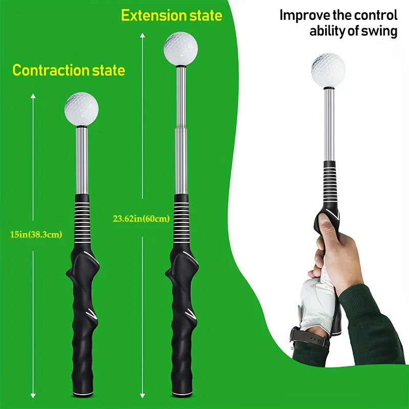 New Golf Telescopic Swing Trainer with Sound Feedback Golf Swing Practice Stick GOLF Swing Trainer