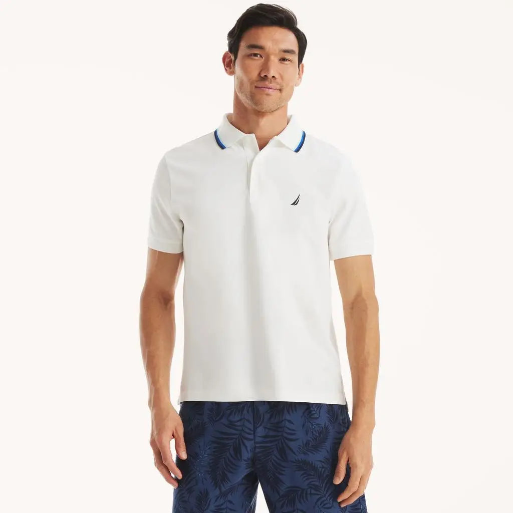 Nautica Men's Classic Fit Short Sleeve Golf Polo Shirt Casual Pique Knit Sportswear for Golf Enthusiasts