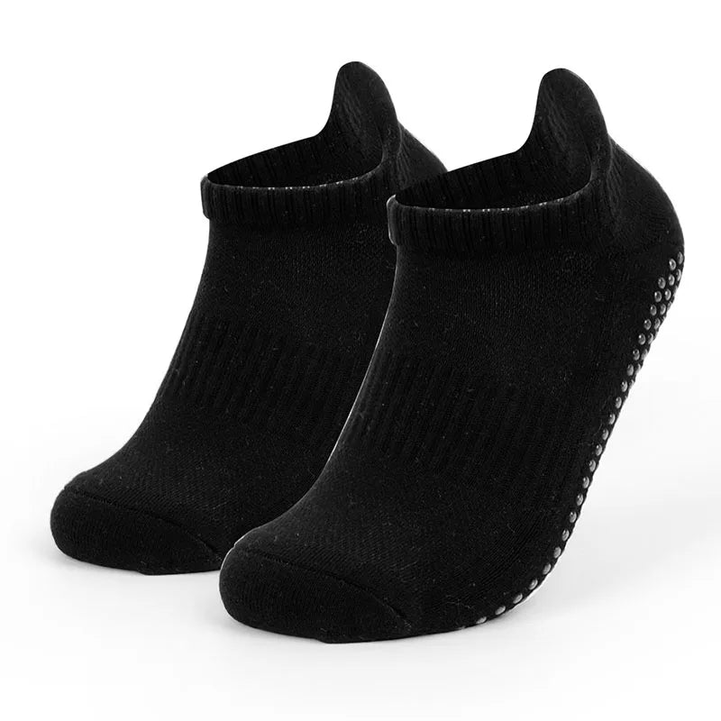 Women Men Sport Non Slip Yoga Socks with Grips Non-slip Hospital Anti Skid Ballet Pilates Fitness Exercise Terry Ankle Socks
