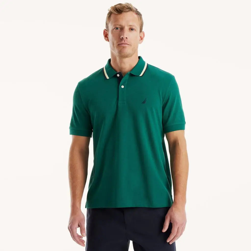 Nautica Men's Classic Fit Short Sleeve Golf Polo Shirt Casual Pique Knit Sportswear for Golf Enthusiasts