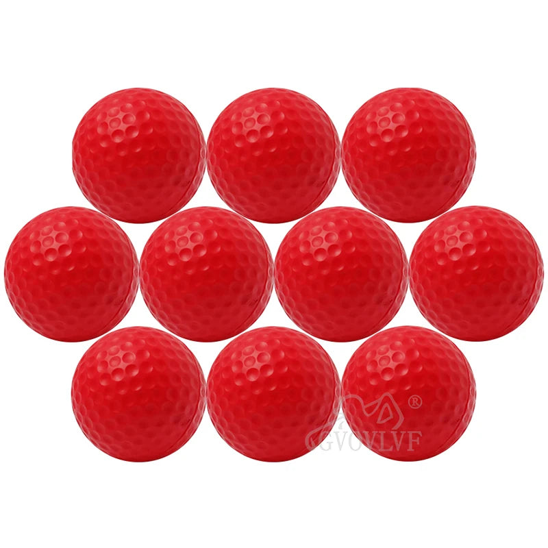 10pcs/lot Soft Indoor Practice PU Yellow Golf Balls Training Aid Drop Shipping Wholesale Gift for Golfers