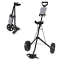 Golf Cart 2 Wheel Golf Push Cart with 9.5 Wear-Resistant Rubber Wheels Elastic Strap Scoreboard Folding Lightweight Porta