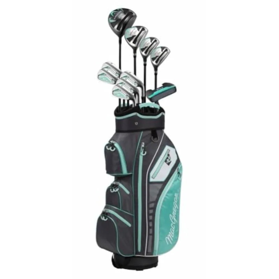 Golf Ladies DCT3000 Premium Graphite Irons Graphite Woods Golf Club Cart Bag Package Set, Mens Right Hand, Navy/White