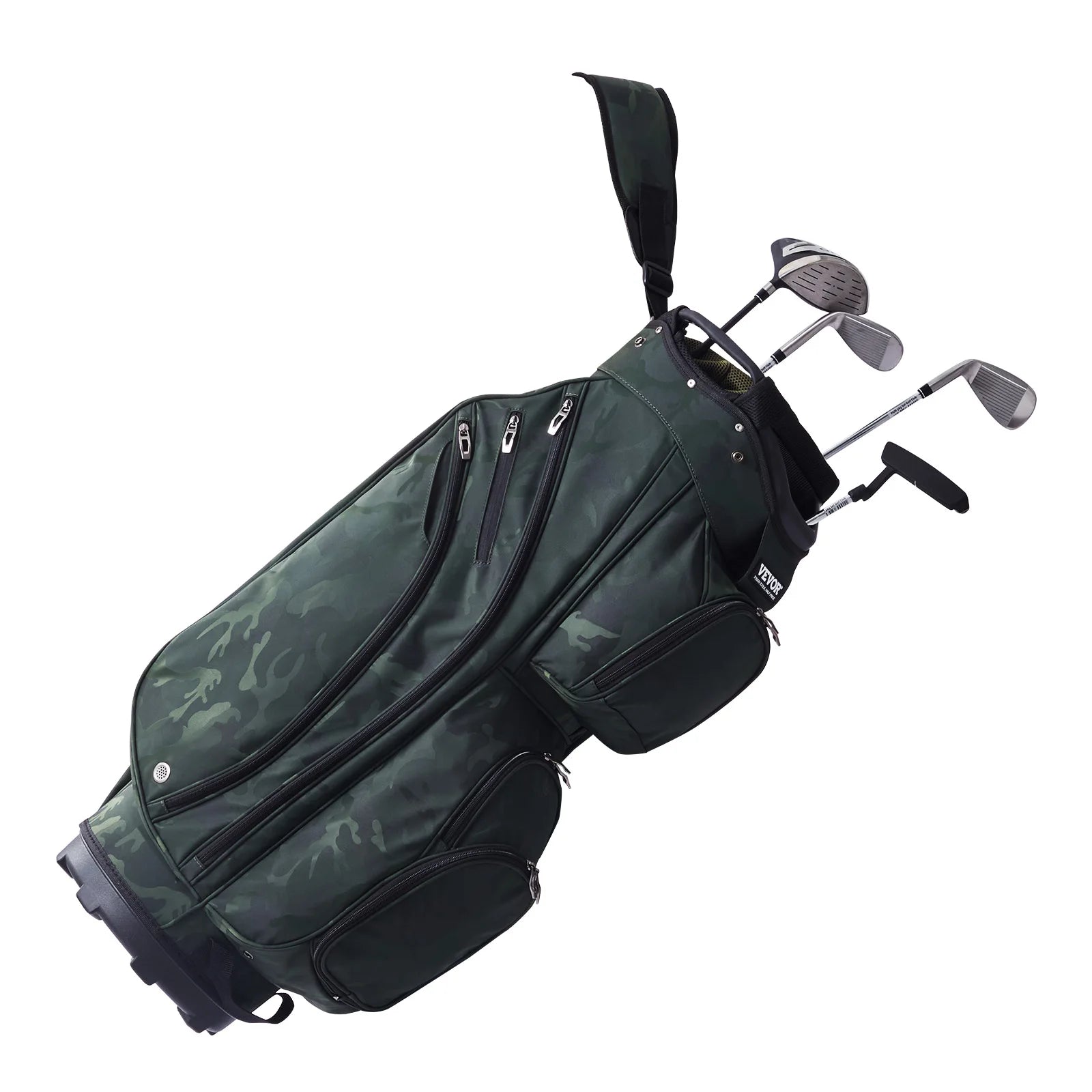 SucceBuy Golf Cart Bag with 14 Way Organizer Divider Top 36” Pockets Cart Bag Durable Golf Bags w/ Handles & Dust Cover & Straps