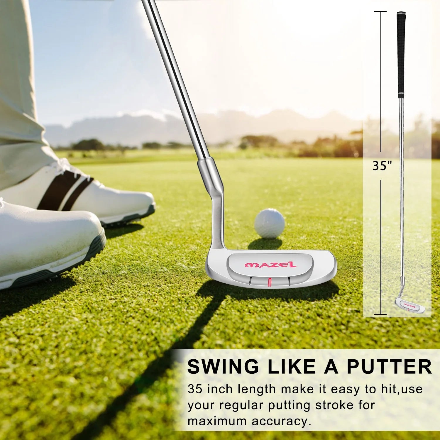 MAZEL Chipper Golf Club Pitching Wedge for Men & Women,37 Degree,Improve Short Game,Right Hand