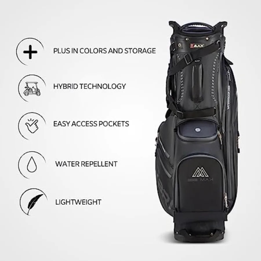 Dri Lite Hybrid Plus 14 Way Divider Golf Stand Bag Waterproof Lightweight Dual Strap Fits Push Carts