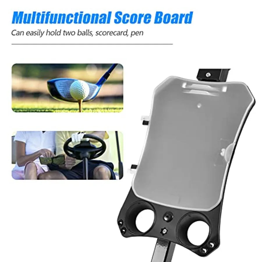 Golf Cart 2 Wheel Golf Push Cart with 9.5 Wear-Resistant Rubber Wheels Elastic Strap Scoreboard Folding Lightweight Porta