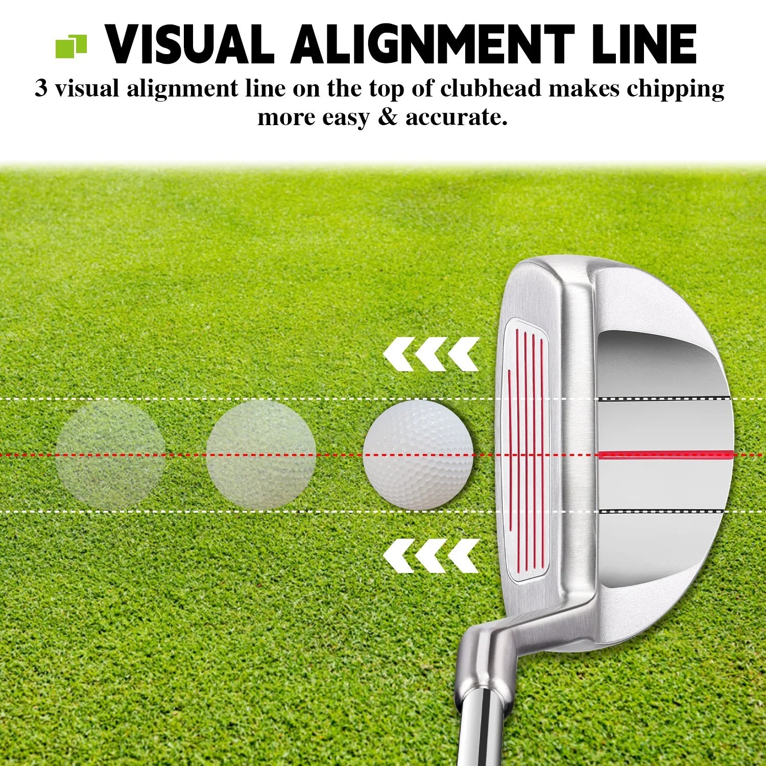 MAZEL Chipper Golf Club Pitching Wedge for Men & Women,37 Degree,Improve Short Game,Right Hand