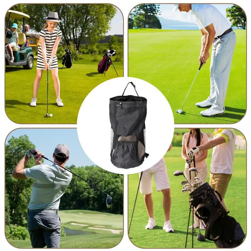 Golf Cart Storage Bag Golf Sport Push Carts Extension Bag Push-Pull Golf Carts Pouch Outside Sporting Organizer For Golf Balls E
