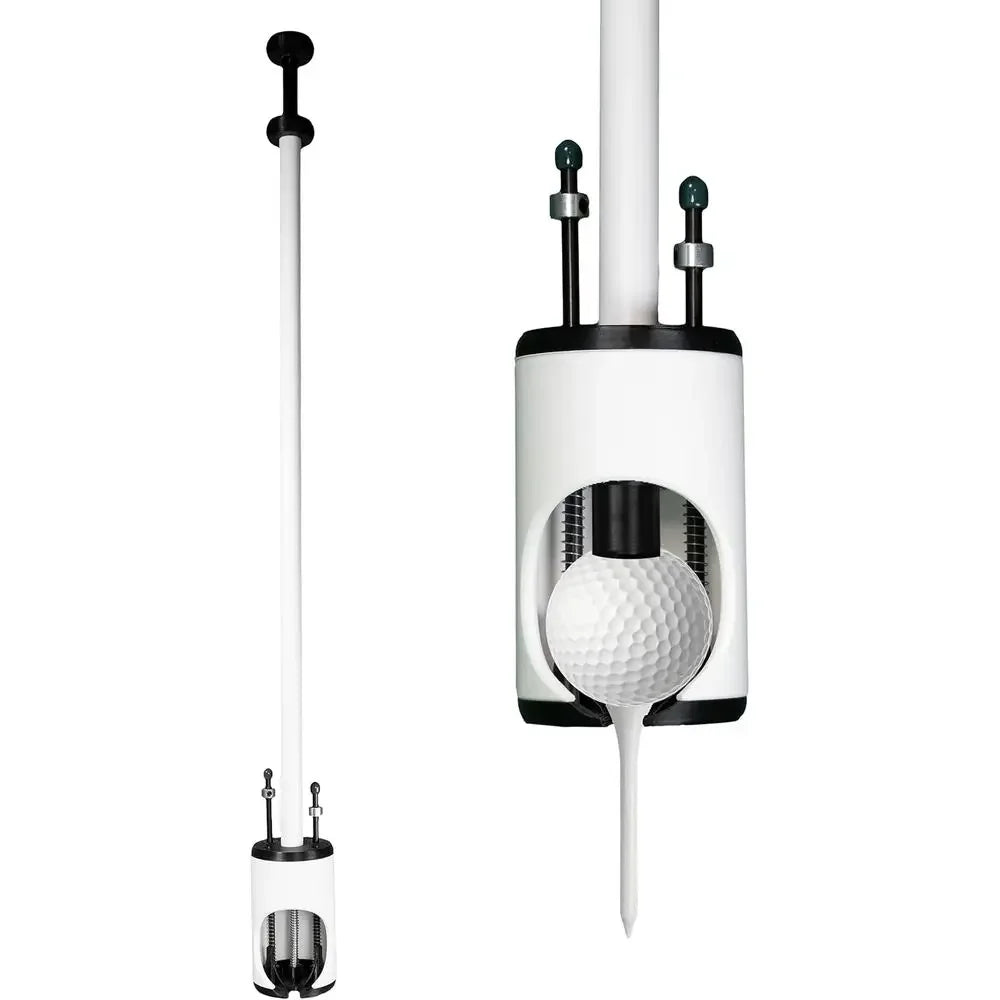 Golf Ball Teeing Device with Magnetic Height Probes and Bending Issue Solution