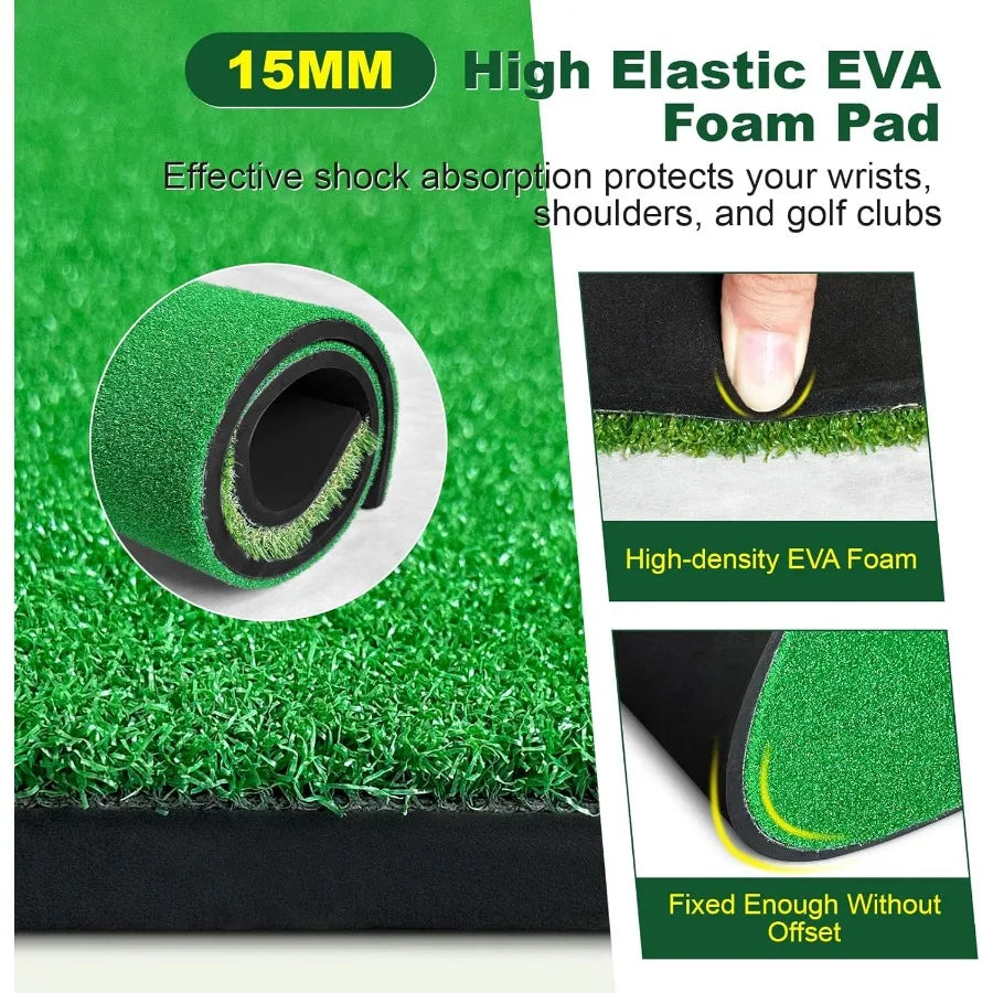 Thickened 45mm 50mm Dual Turf Golf Hitting Mat for Outdoor and Indoor Use Premium Swing and Chipping Training Turf Mat Designed
