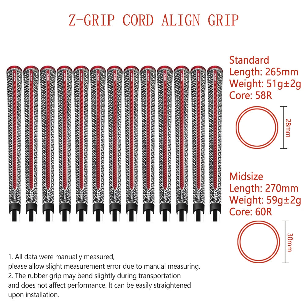 13PCs Golf Grip Cord ALIGN Grip Golf Club Grip Standard/Midsize 60R
