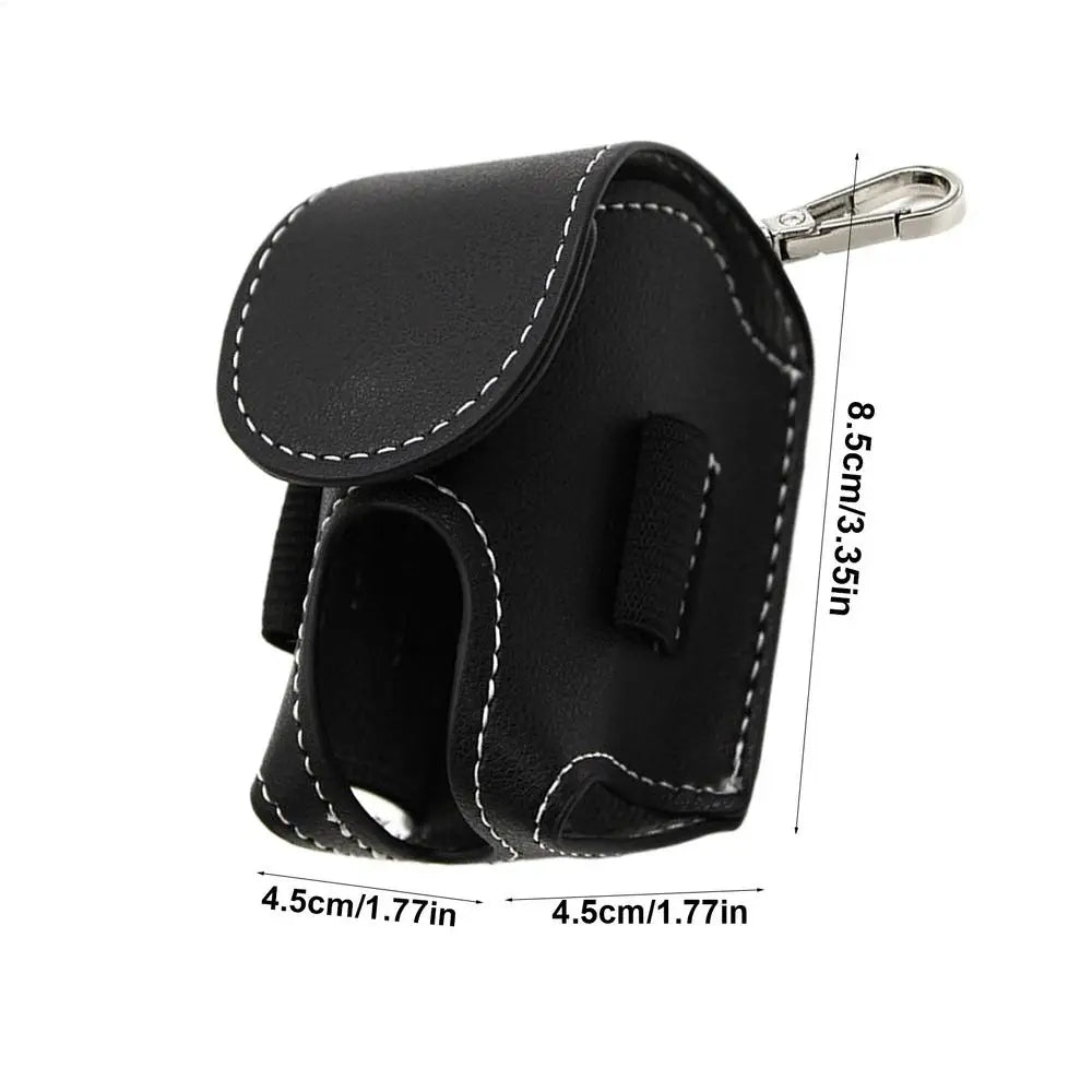 Golf Bag Holder Golf Ball Storage With Keychains PU Leather Multi-functional Golfing Accessories For Men Women Golfer Practice