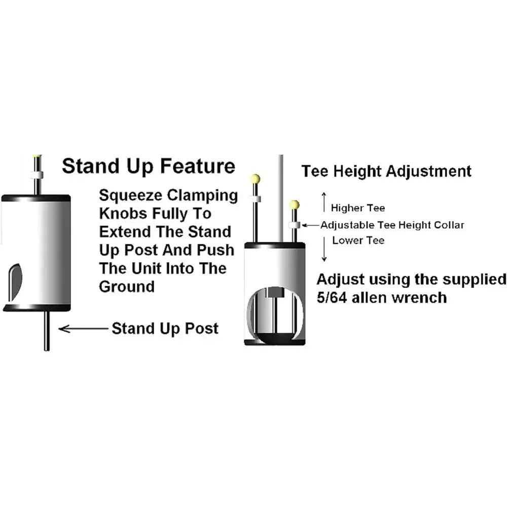 Golf Ball Teeing Device with Magnetic Height Probes and Bending Issue Solution
