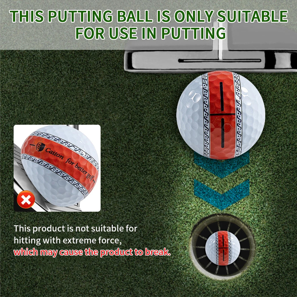 Caiton 12/3pcs 3-Layer PU Putter Golf Ball, 360° Precision Stable Shooting Line, Enhancing Putting Accuracy and Stability