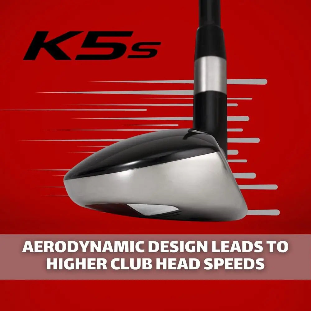 Men's Golf Hybrid Clubs Set: 7, 8, 9, PW, Utility A-Flex Right-Handed