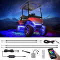 Golf Cart Underglow LED Strip Lights Accent Neon Lighting Kit for EZGO Yamaha Club Car Million Colors/Waterproof IP68/Sync to M