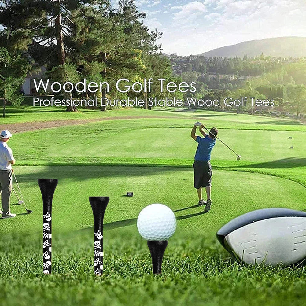 10pcs Golf Ball Tee Base Natural Wooden Golf Ball Tee Support Stable Base Lightweight High Strength Outdoor Sports Accessories