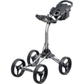 Quad XL Golf Push Cart Black/Silver for Easy Transport and Durable Use