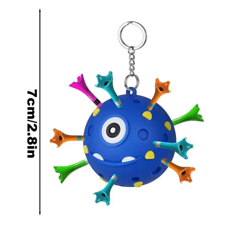 Golf Tee Hanger Small Ball Tee Holders Colorful Golf Ball Tee Holder Novelty Keychain Accessory For 3 1/4 2 3/4 1 1/2 Tees