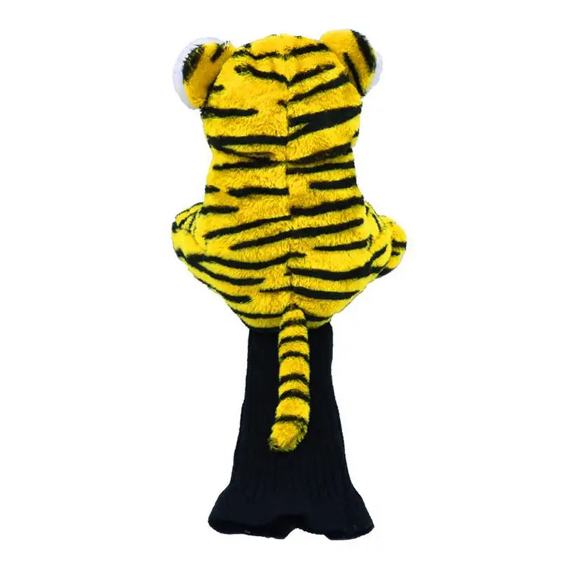 Funny Golf Driver Headcover Cartoon Tiger Head Covers For Golf Clubs Stuffed Golf Club Covers For Woods Functional Golf